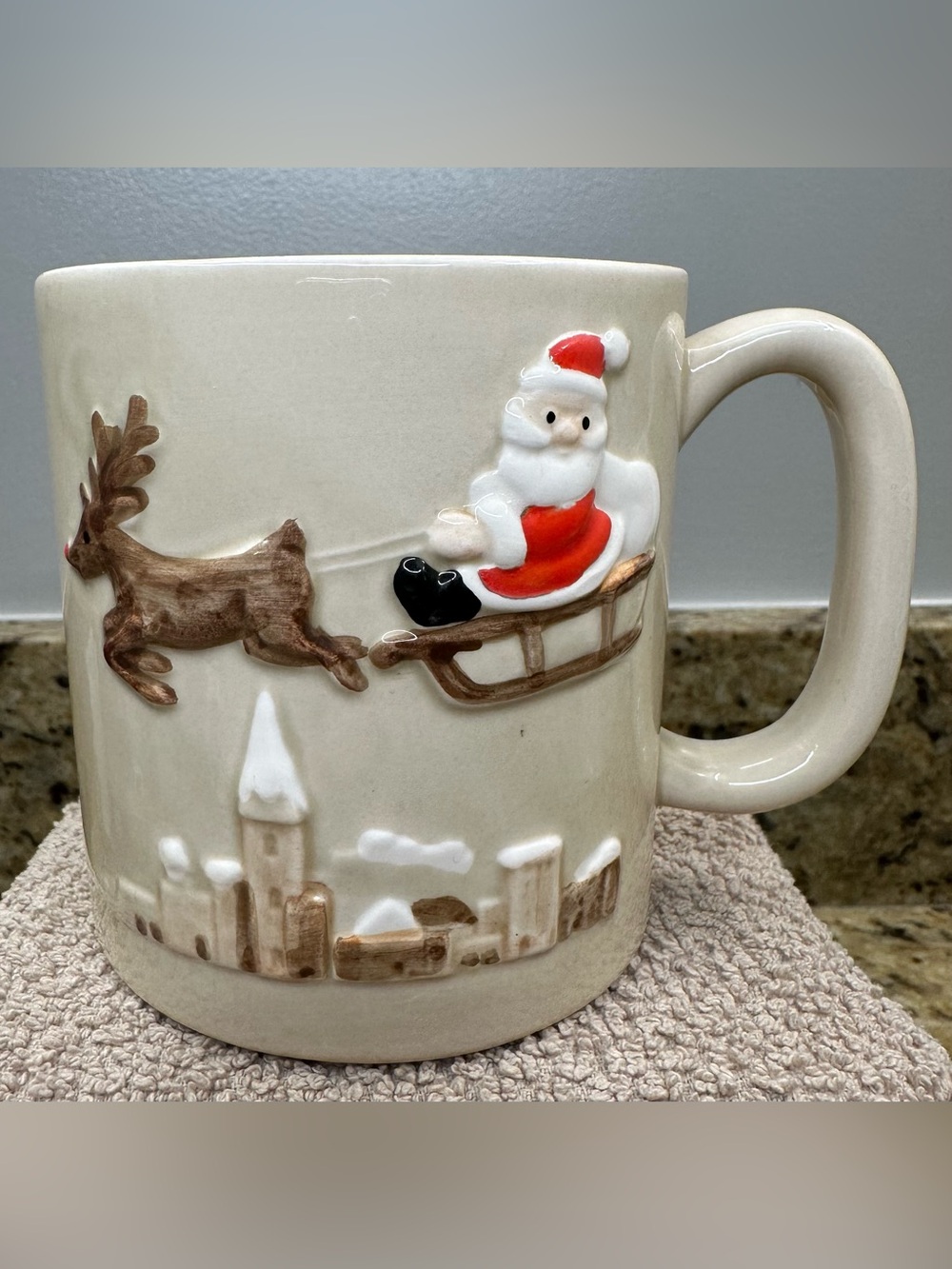 🎅🏻☕️🎄Vintage 1981 3D Christmas Mug by Otagiri